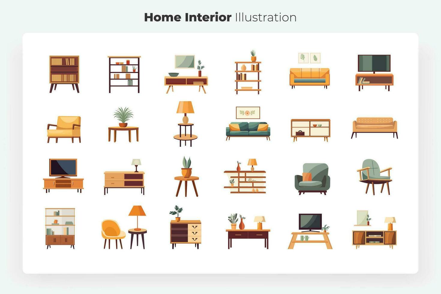 casa interno illustrazione design impostato vettore