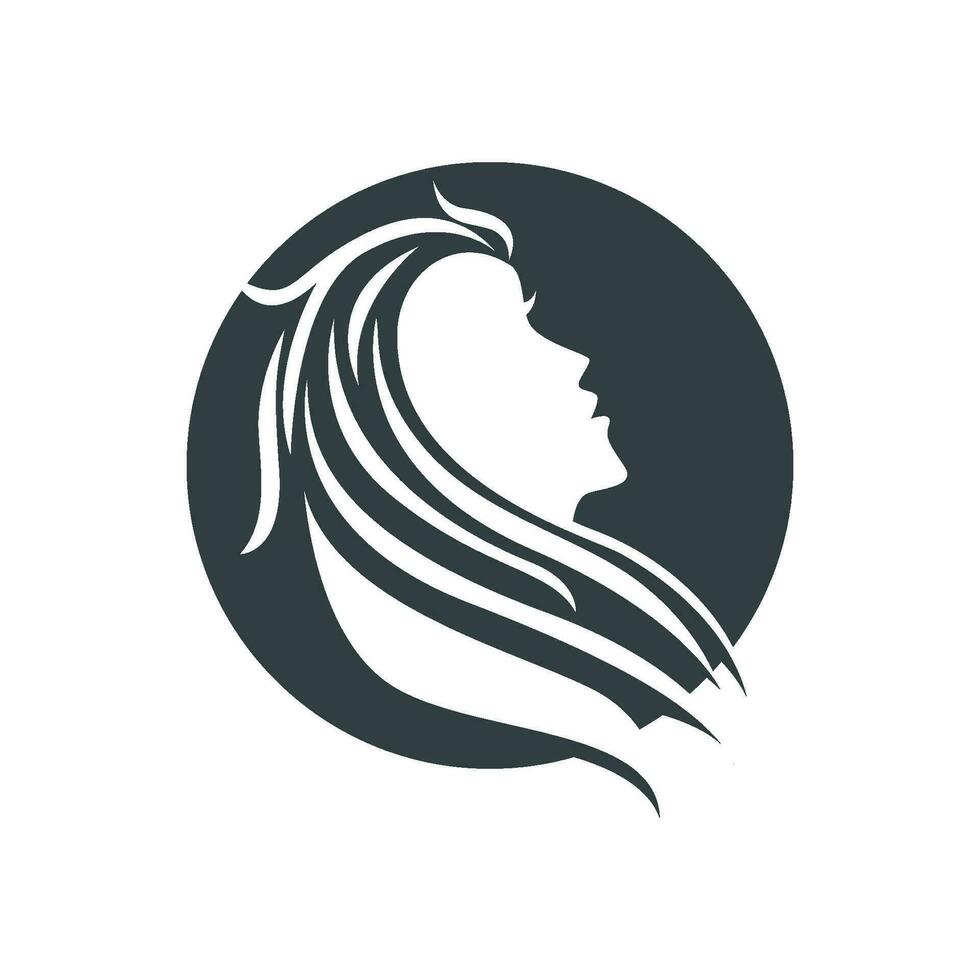 illustrazione dell'icona del taglio di capelli di stile vettore