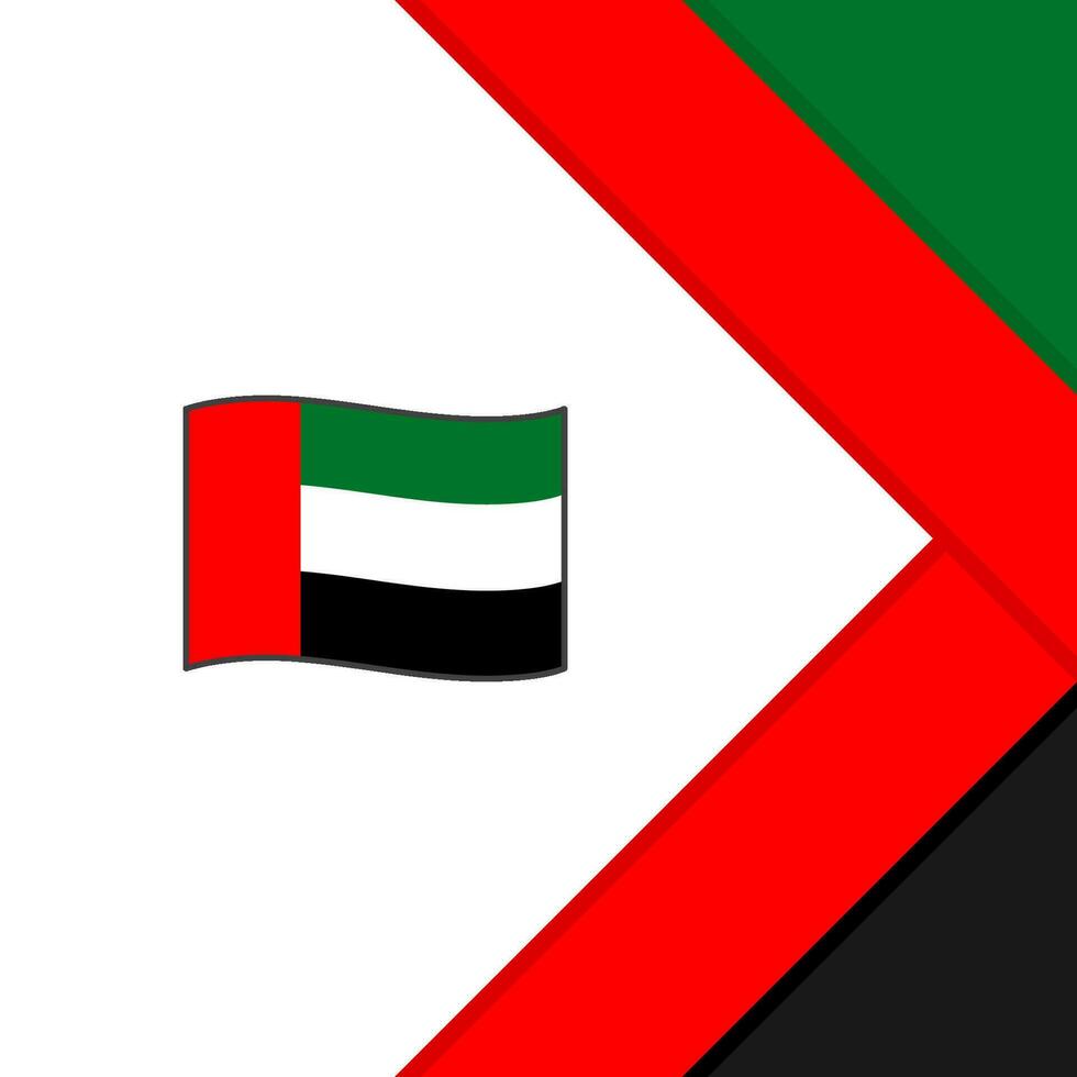 unito arabo Emirates bandiera astratto sfondo design modello. unito arabo Emirates indipendenza giorno bandiera sociale media inviare. cartone animato vettore