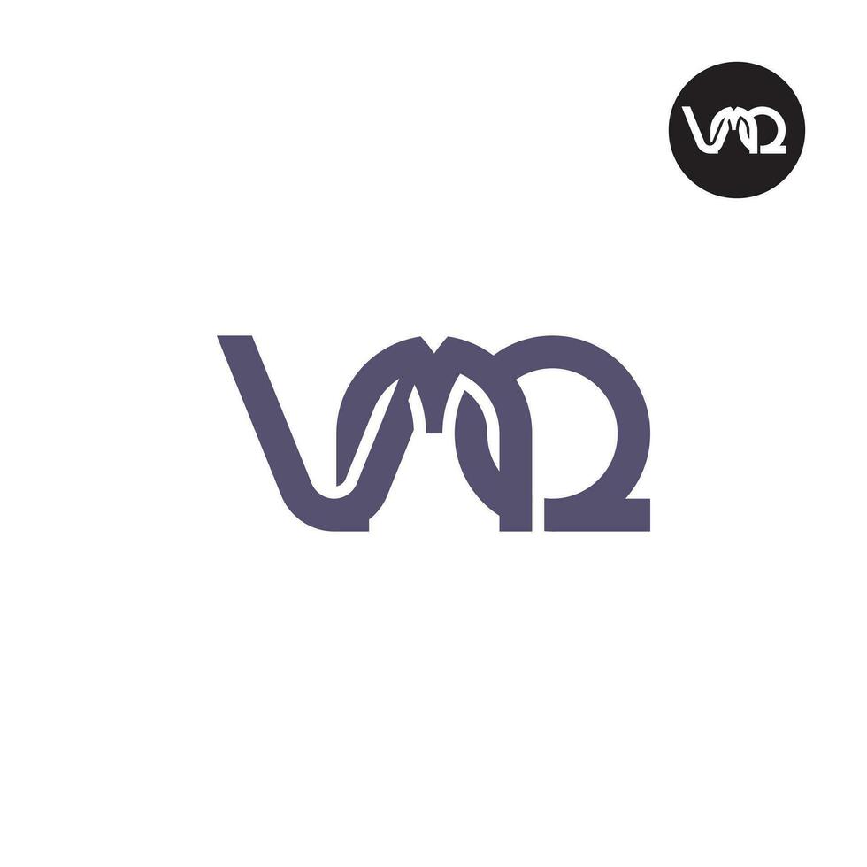 lettera vmq monogramma logo design vettore