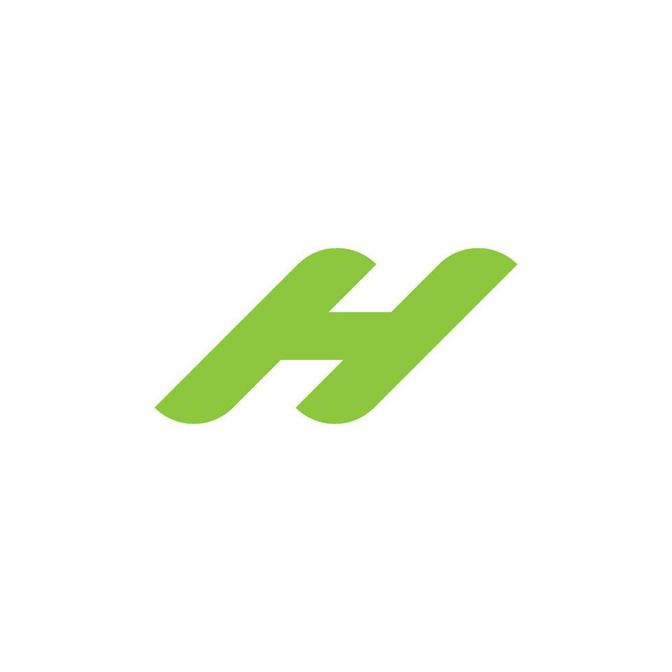 h logo esagono illustrazione icona vettore