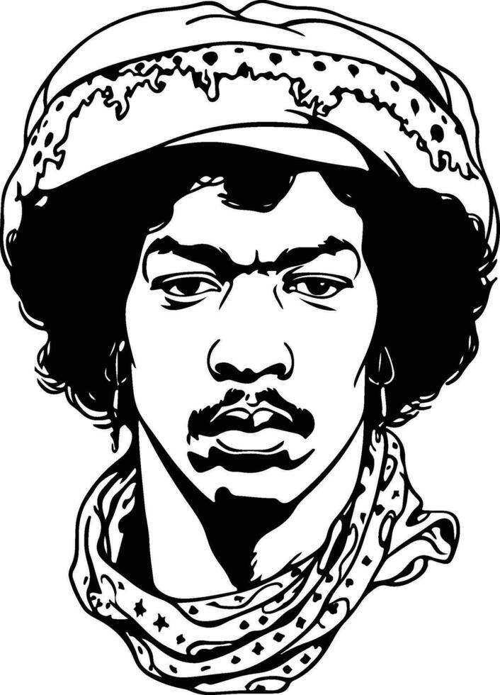 jimi hendrix illustrazione vettore