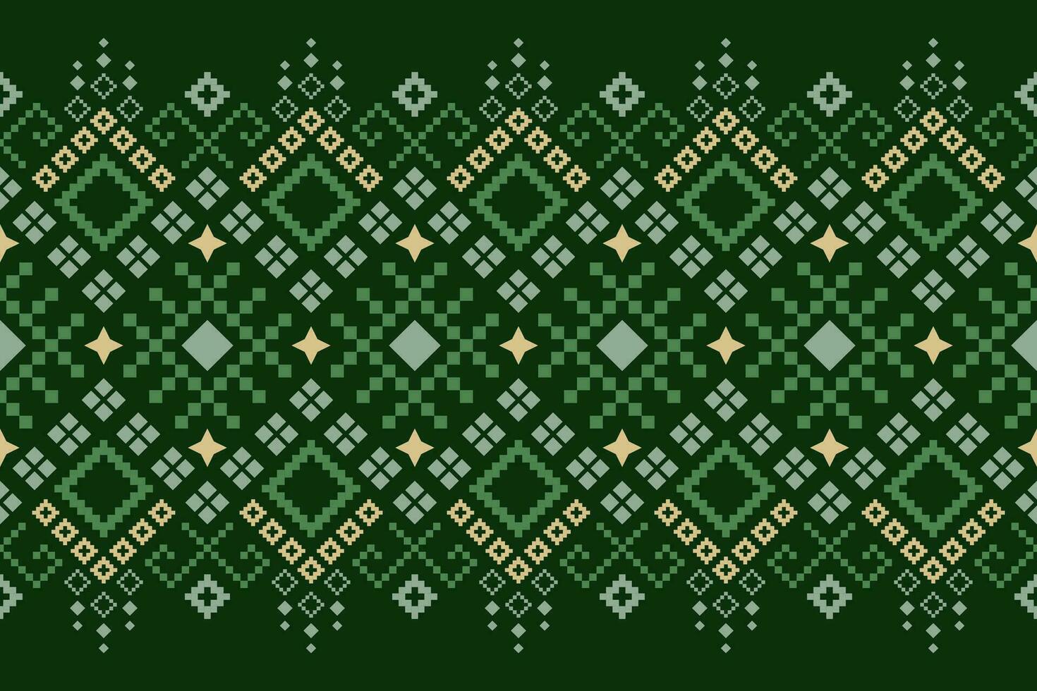 verde attraversare punto colorato geometrico tradizionale etnico modello ikat senza soluzione di continuità modello confine astratto design per tessuto Stampa stoffa vestito tappeto le tende e sarong azteco africano indiano indonesiano vettore