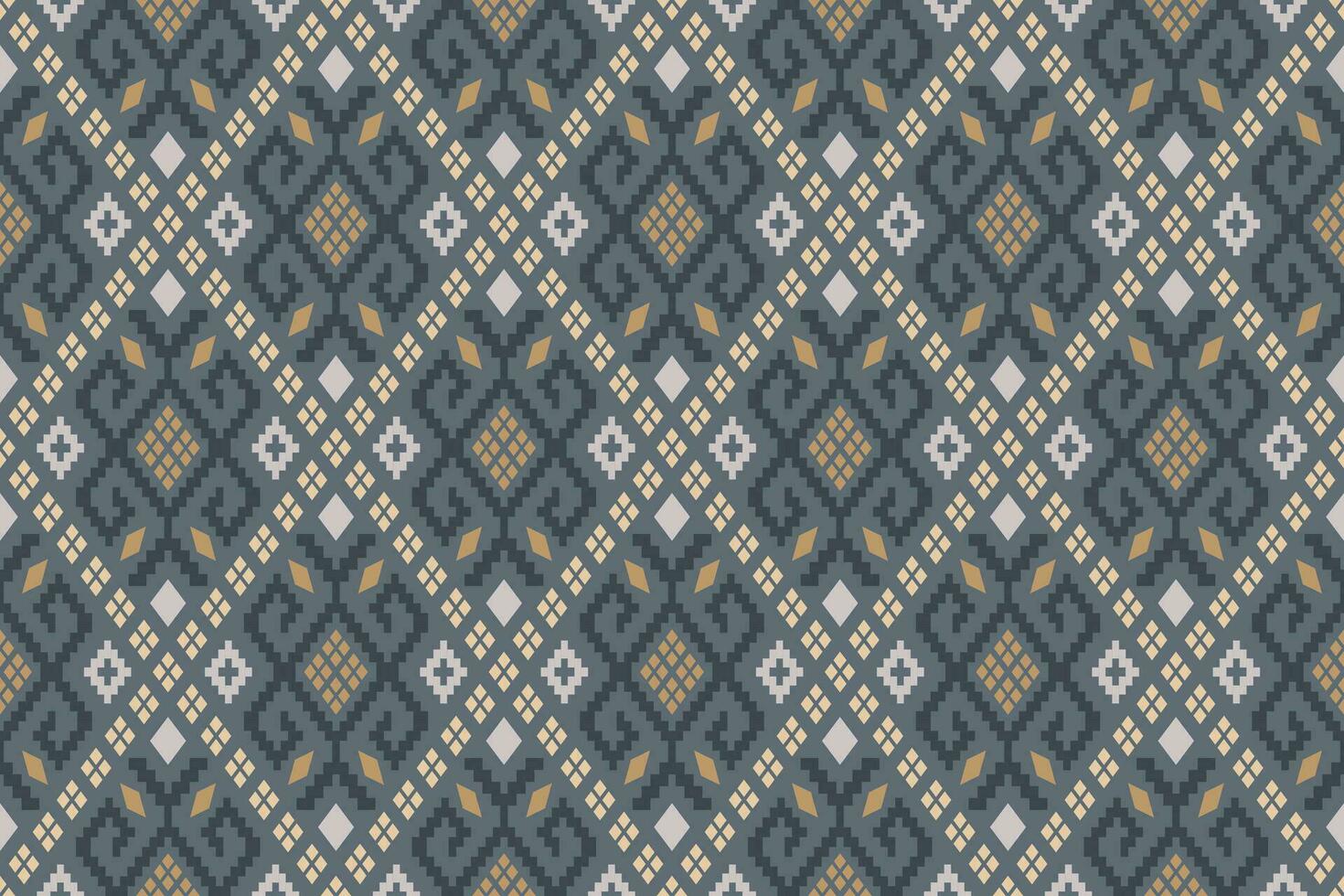 attraversare punto colorato geometrico tradizionale etnico modello ikat senza soluzione di continuità modello astratto design per tessuto Stampa stoffa vestito tappeto le tende e sarong azteco africano indiano indonesiano vettore