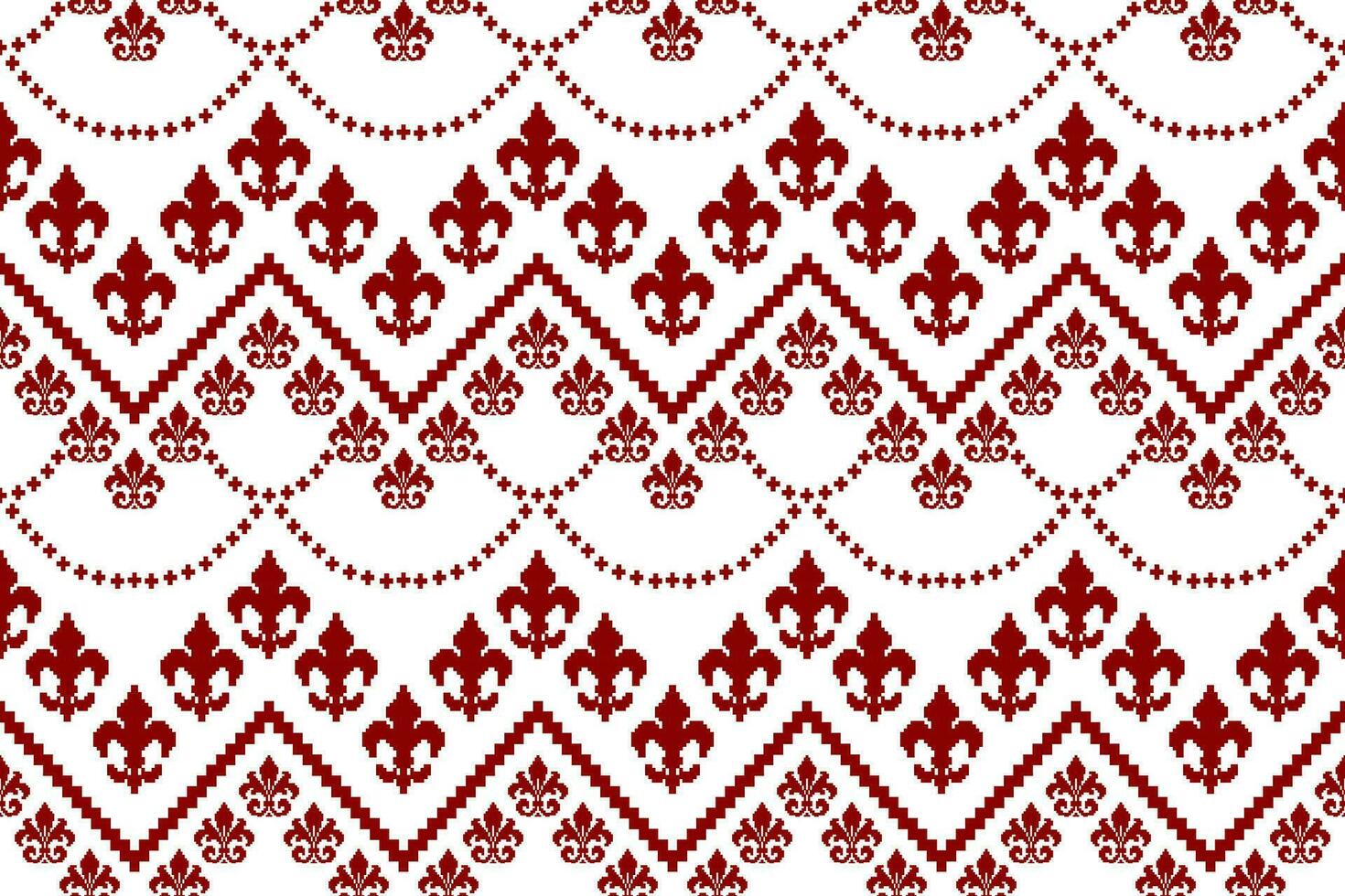 rosso attraversare punto colorato geometrico tradizionale etnico modello ikat senza soluzione di continuità modello astratto design per tessuto Stampa stoffa vestito tappeto le tende e sarong azteco africano indiano indonesiano vettore
