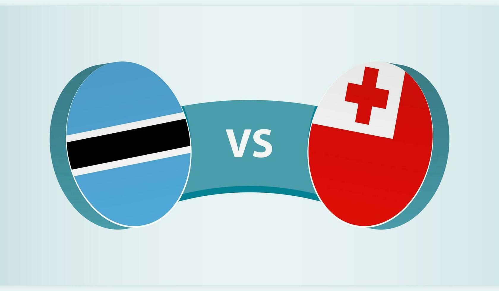 Botswana contro tonga, squadra gli sport concorrenza concetto. vettore