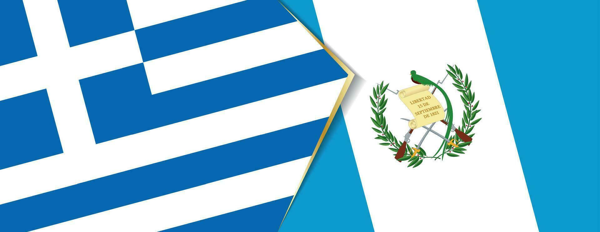 Grecia e Guatemala bandiere, Due vettore bandiere.