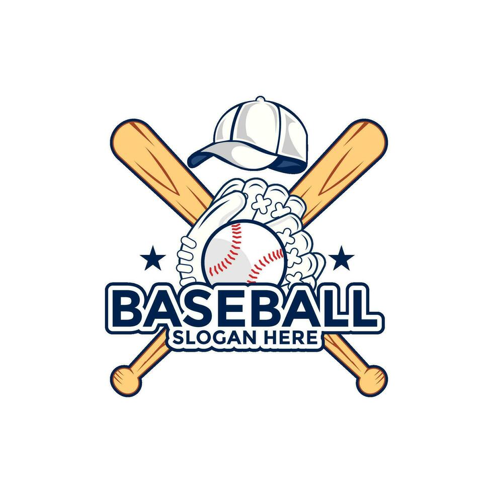 professionale baseball modello logo disegno, baseball logo vettore icona