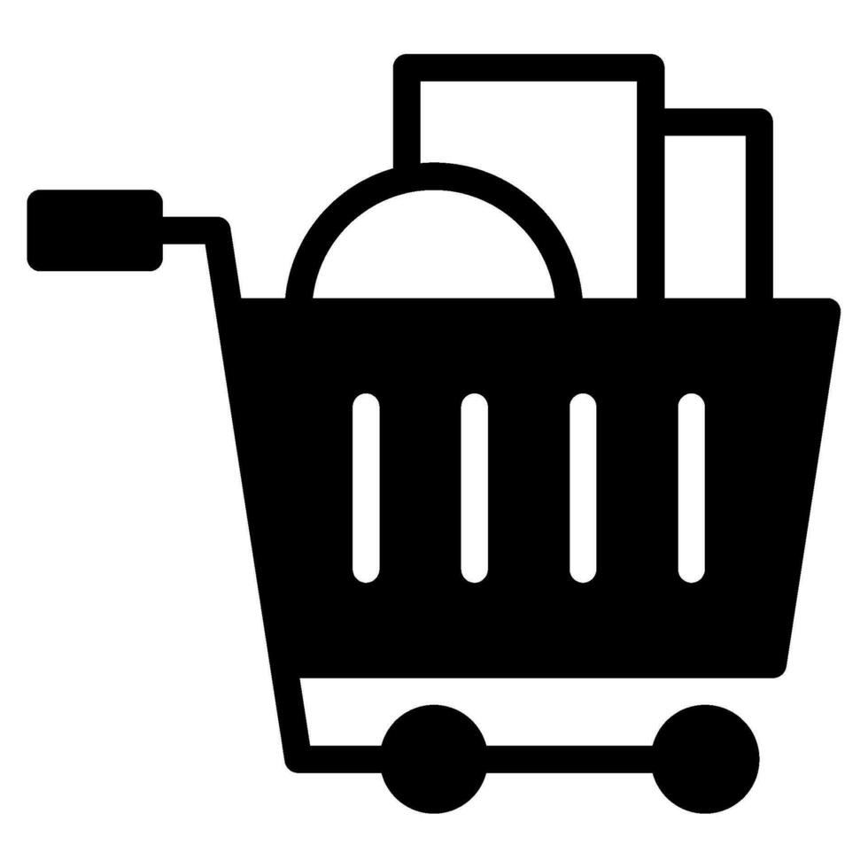 shopping carrello icona illustrazione, per ragnatela, app, infografica, eccetera vettore