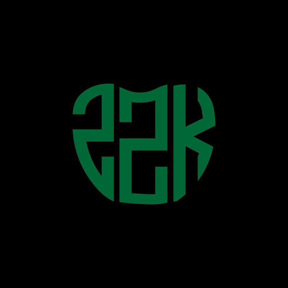 zzk lettera logo creativo design. zzk unico design. vettore