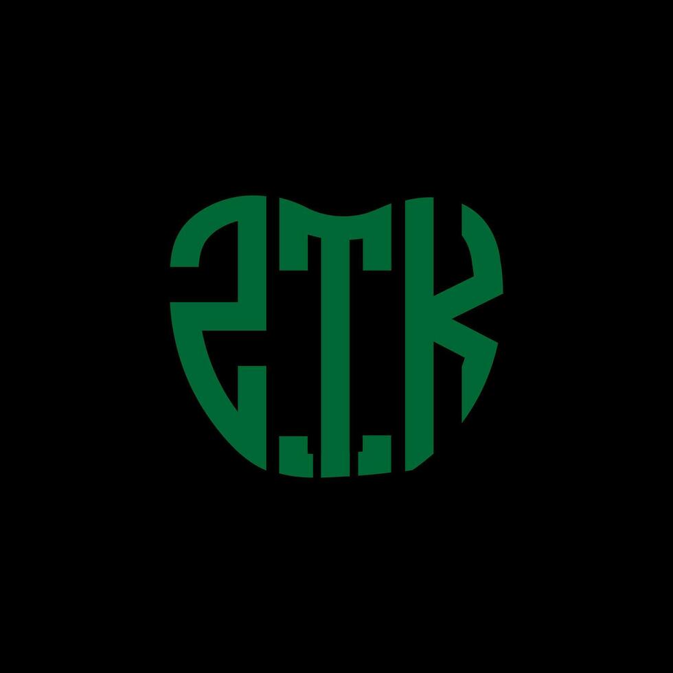 ztk lettera logo creativo design. ztk unico design. vettore