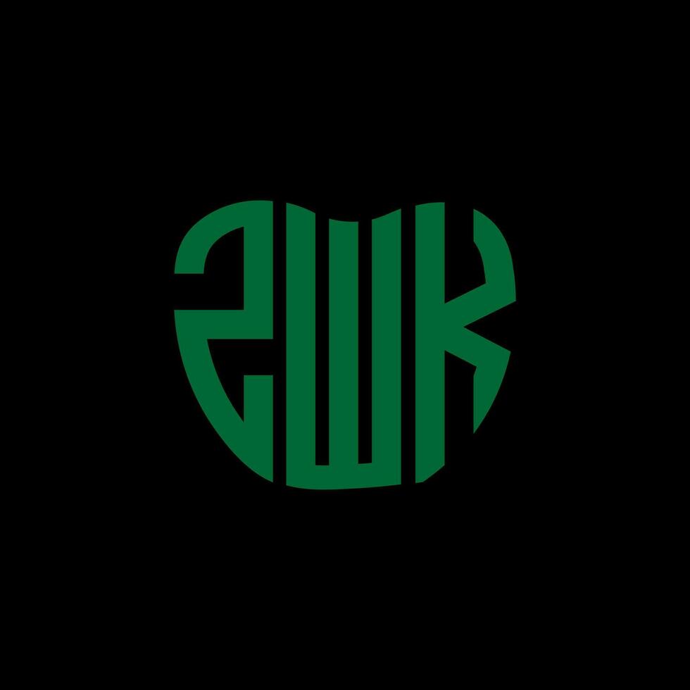 zwk lettera logo creativo design. zwk unico design. vettore