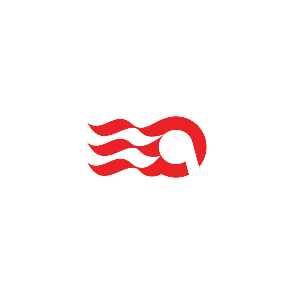 lettera q movimento curve oggetto logo vettore