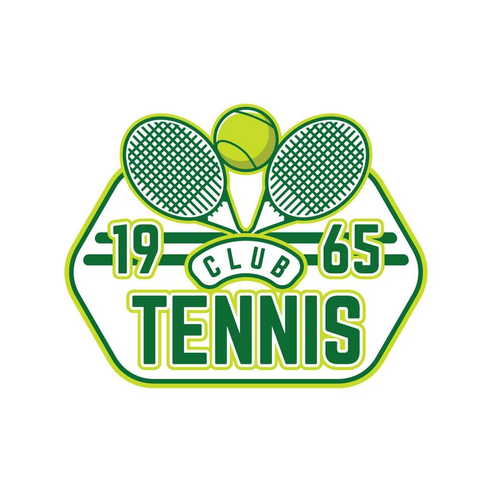 tennis logo tennis club gli sport distintivo modello design vettore