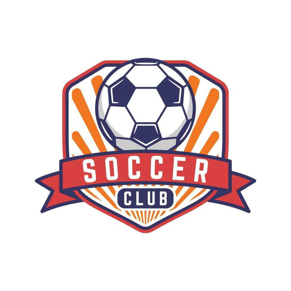 calcio logo o calcio club sport cartello distintivo vettore