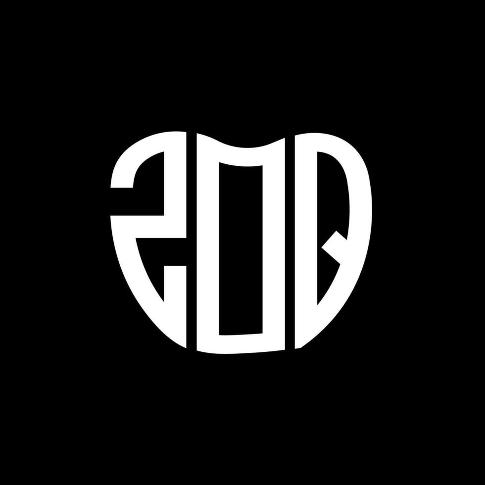zoq lettera logo creativo design. zoq unico design. vettore