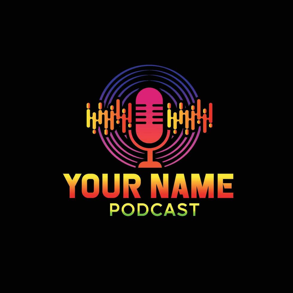 vettore logo podcast