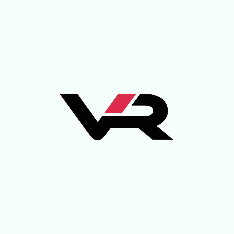 vr testo logo vettore