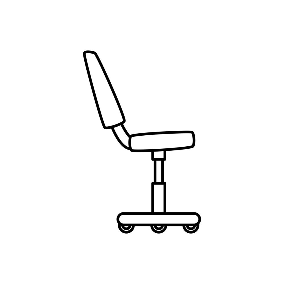 disegno vettoriale isolato sedia da ufficio