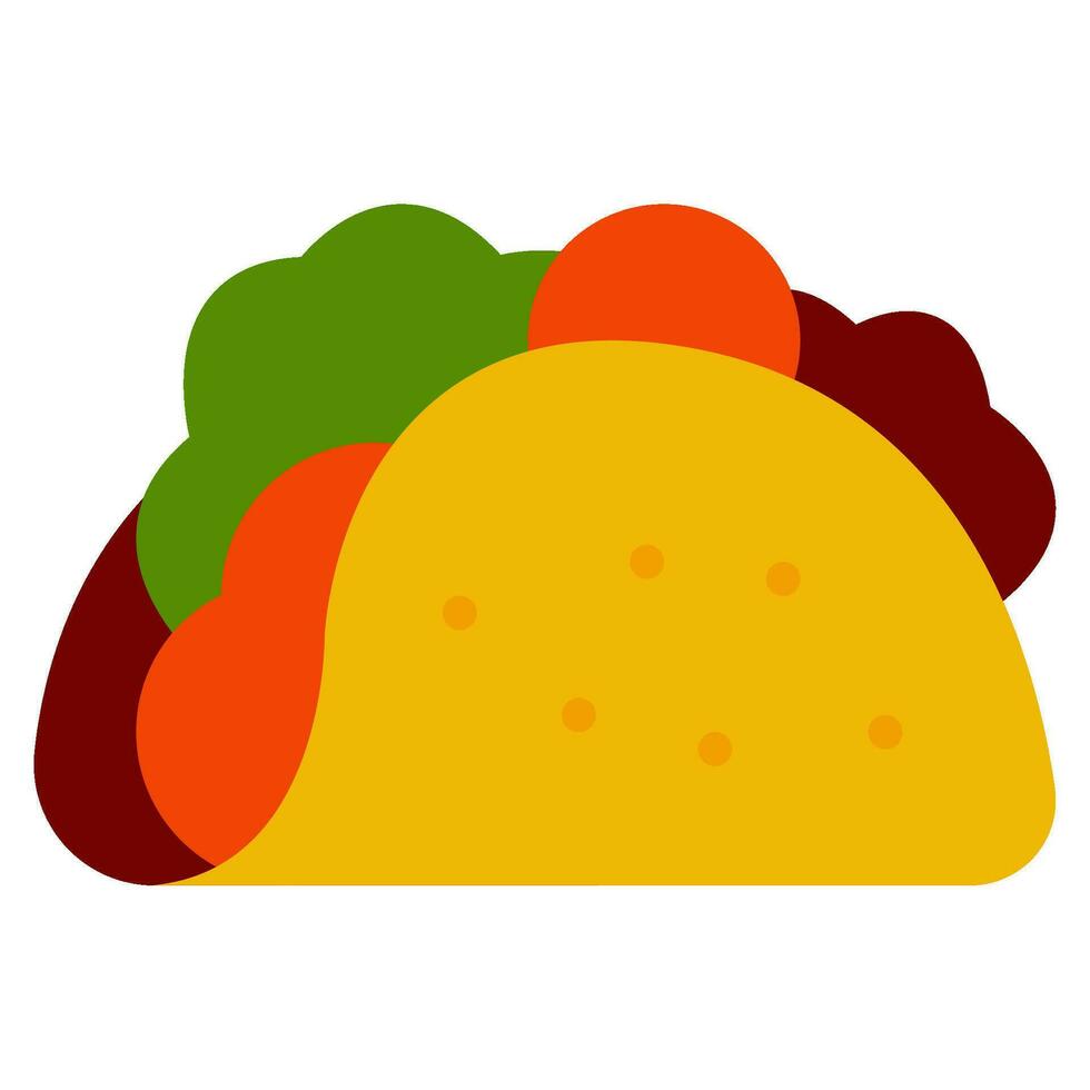 veloce cibo tacos icona vettore