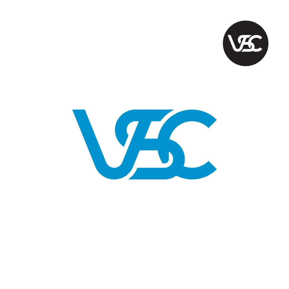 lettera vsc monogramma logo design vettore