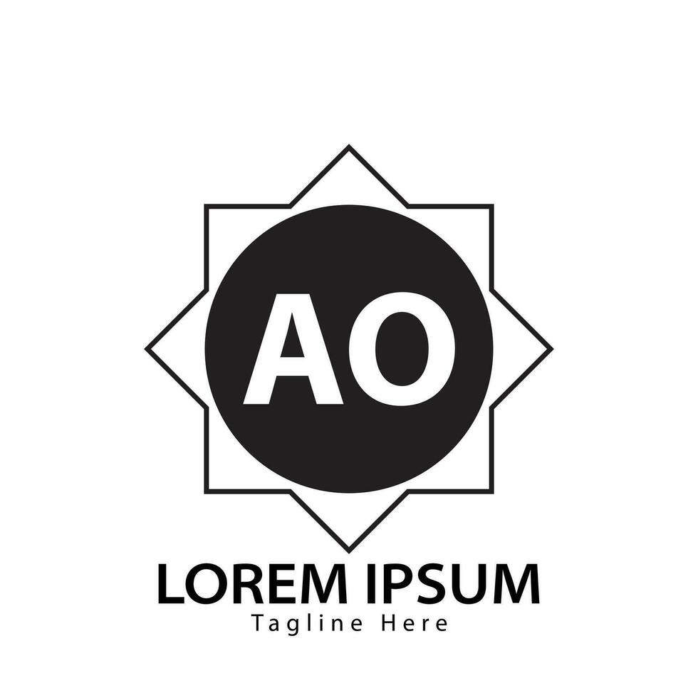 lettera ao logo. un' o. ao logo design vettore illustrazione per creativo azienda, attività commerciale, industria. professionista vettore