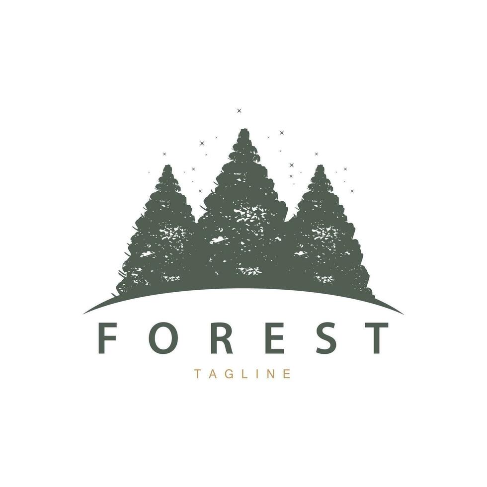 foresta logo, giungla avventura semplice design vettore, illustrazione modello vettore