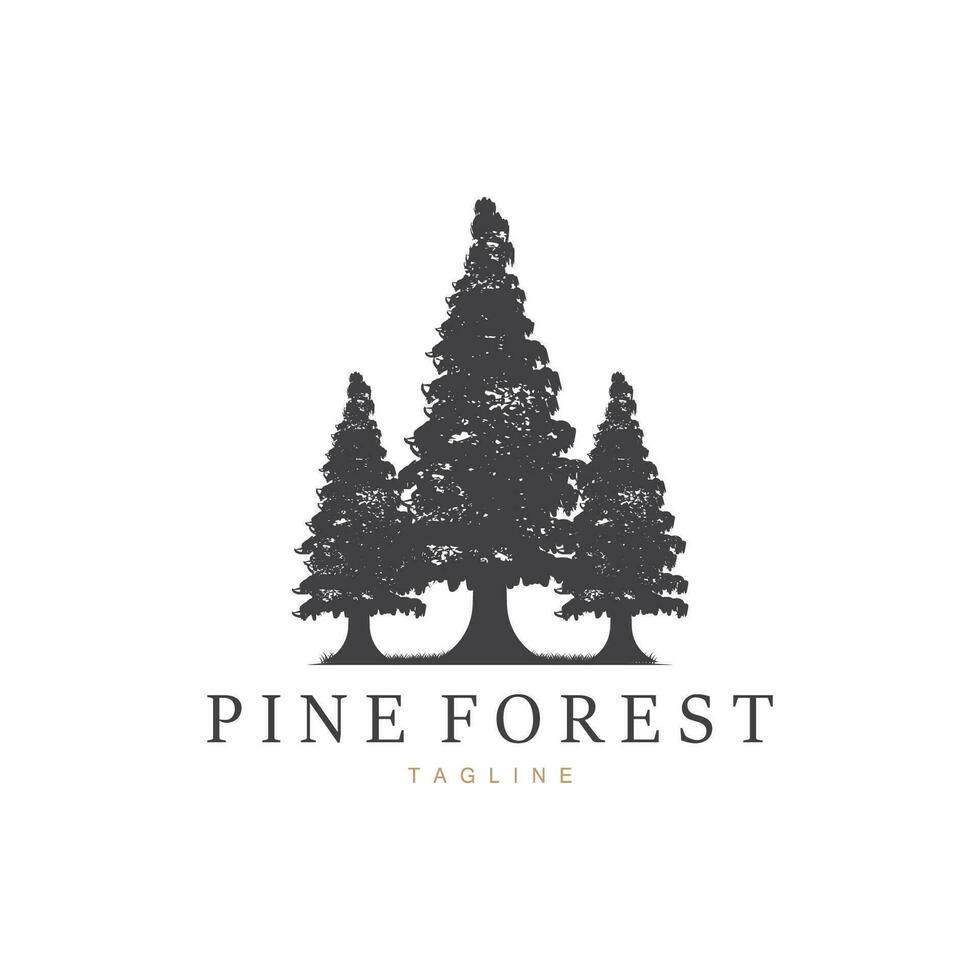 foresta logo, giungla avventura semplice design vettore, illustrazione modello vettore