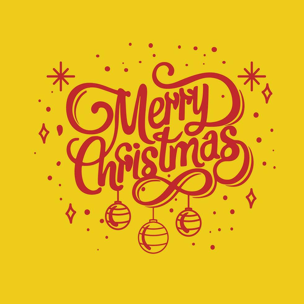 allegro Natale lettering creativo vettore arte