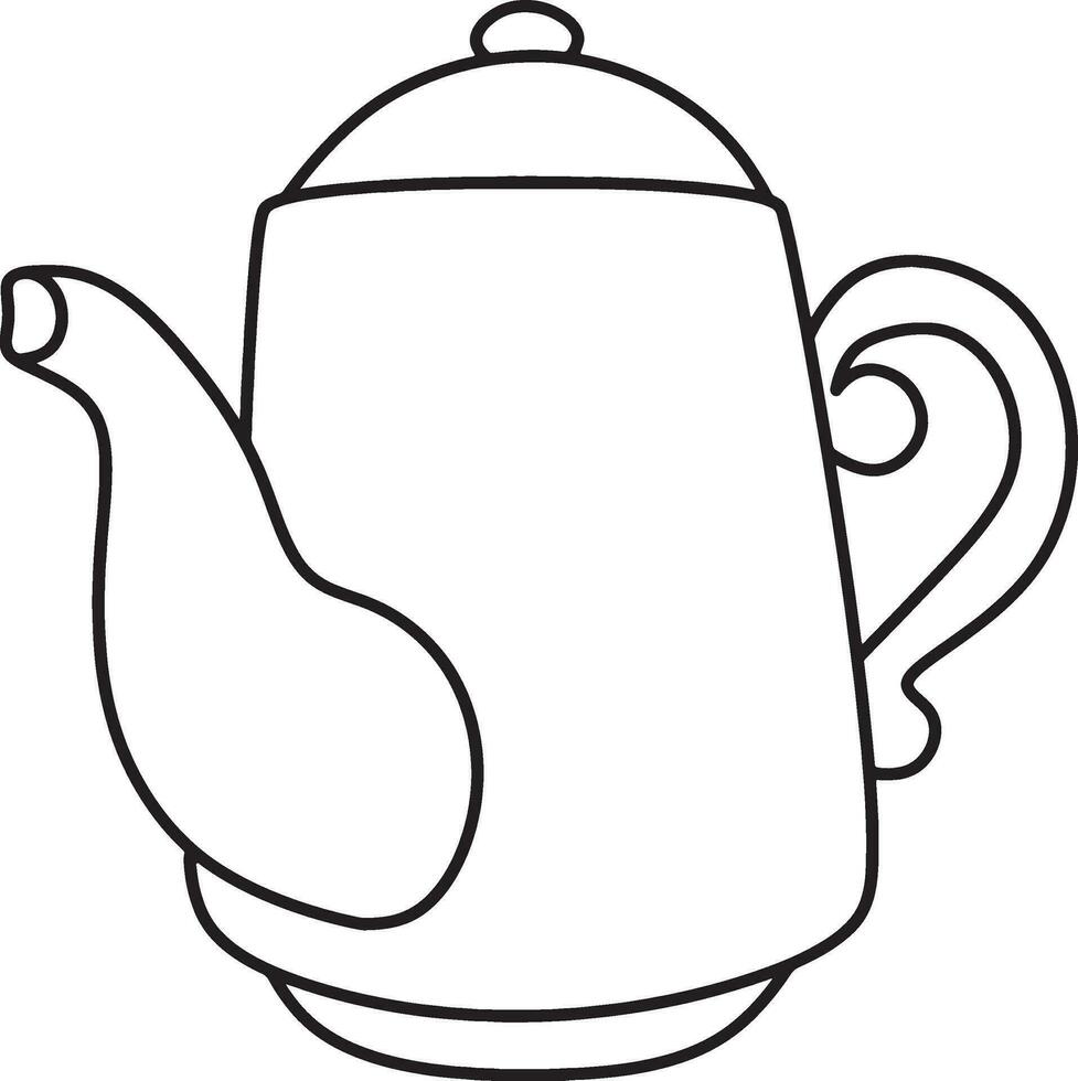 acqua brocca cucina utensili cartone animato scarabocchio kawaii anime colorazione pagina carino illustrazione disegno clip arte personaggio chibi manga comico vettore