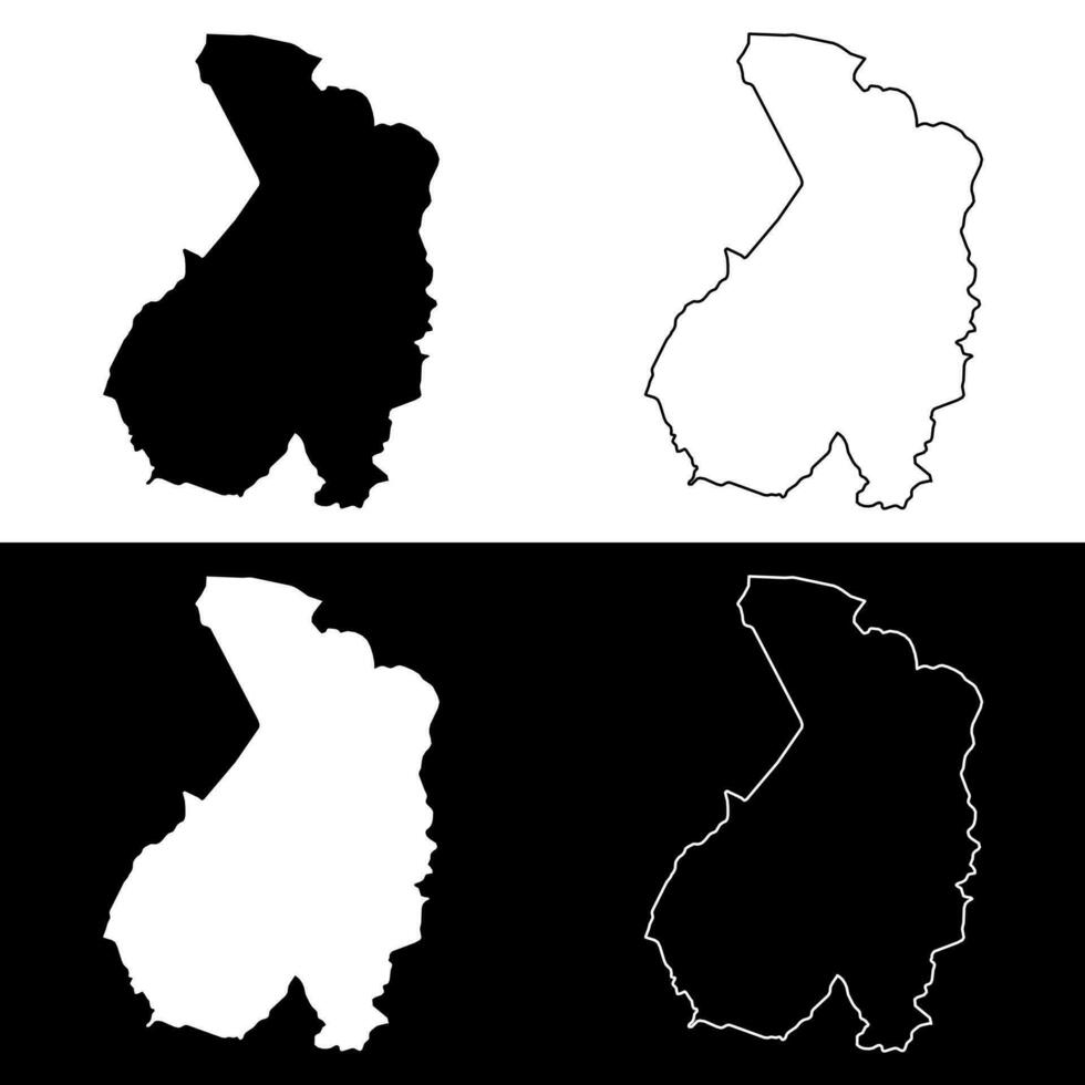 haut ogoue Provincia carta geografica, amministrativo divisione di Gabon. vettore illustrazione.