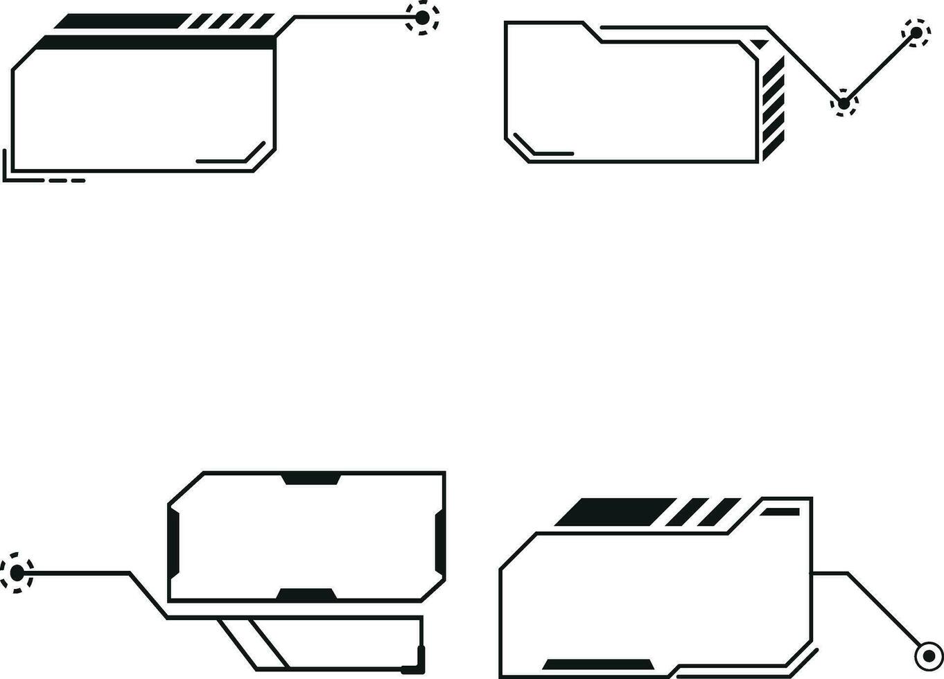 hud chiamare titolo nel futuristico forma. vettore illustrazione impostare.