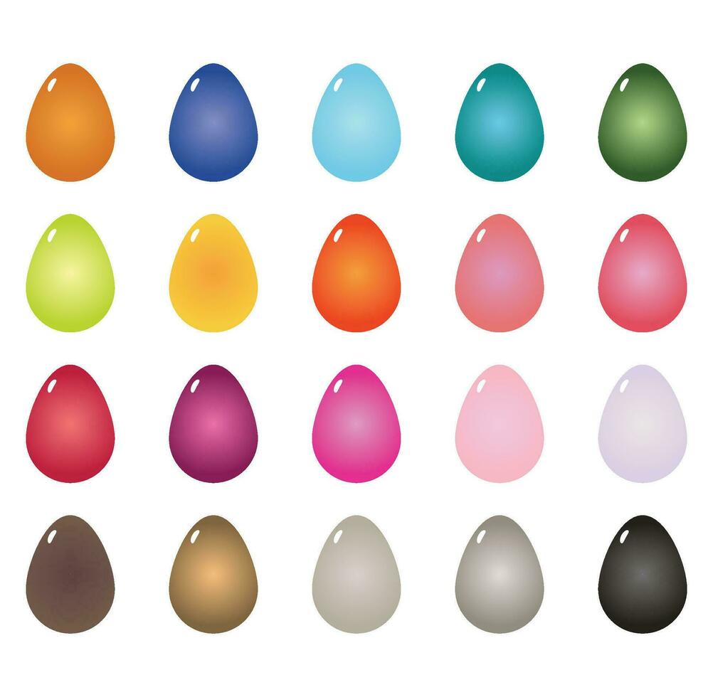 colorato uovo design clipart impostato vettore