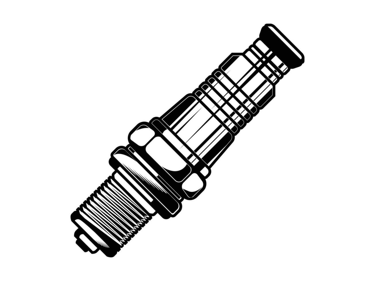 isolato monocromatico motociclo scintilla spina vettore