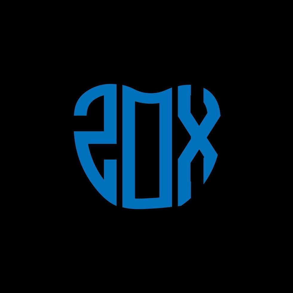 zox lettera logo creativo design. zox unico design. vettore