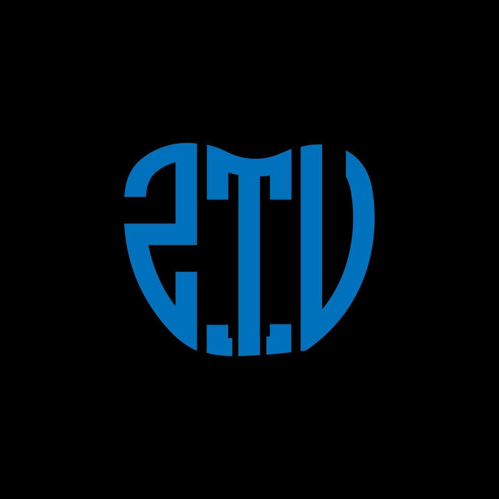 ztv lettera logo creativo design. ztv unico design. vettore