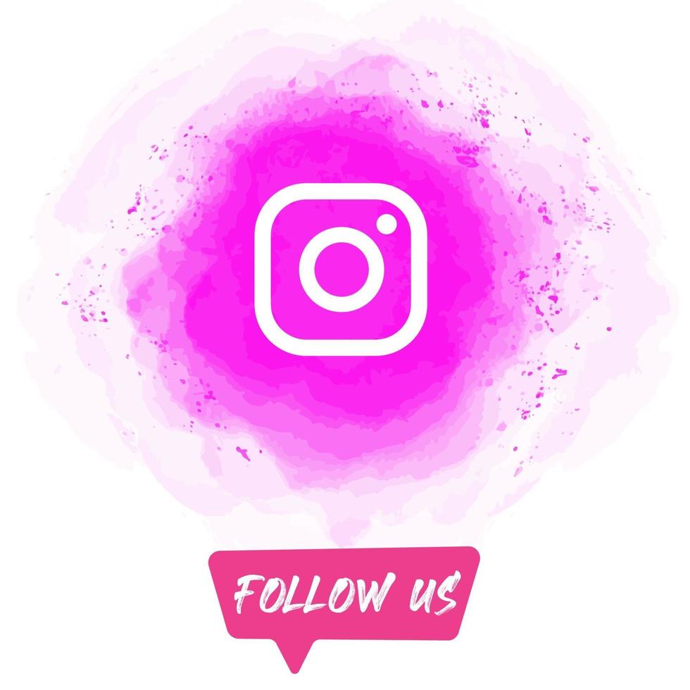 acquerello seguici banner instagram vettore