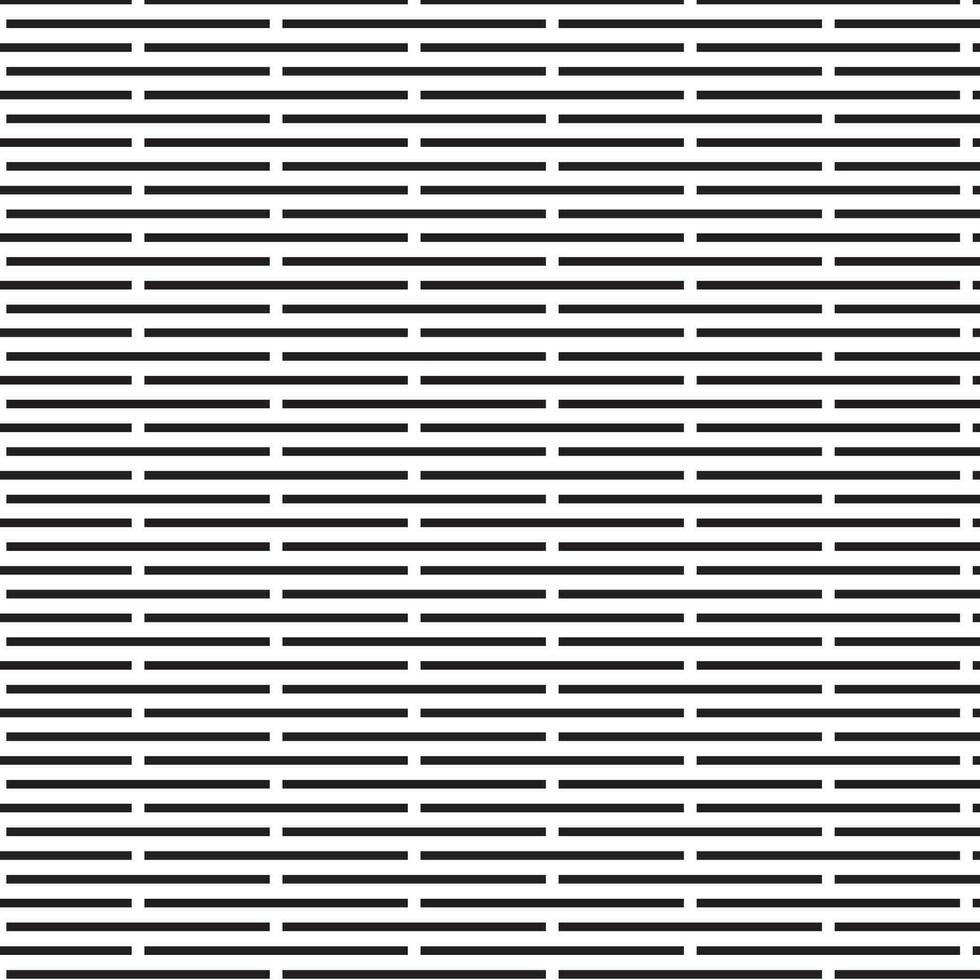 moderno semplice astratto senza soluzione di continuità nero colore metà linea orizzontale linea modello su bianca colore sfondo vettore