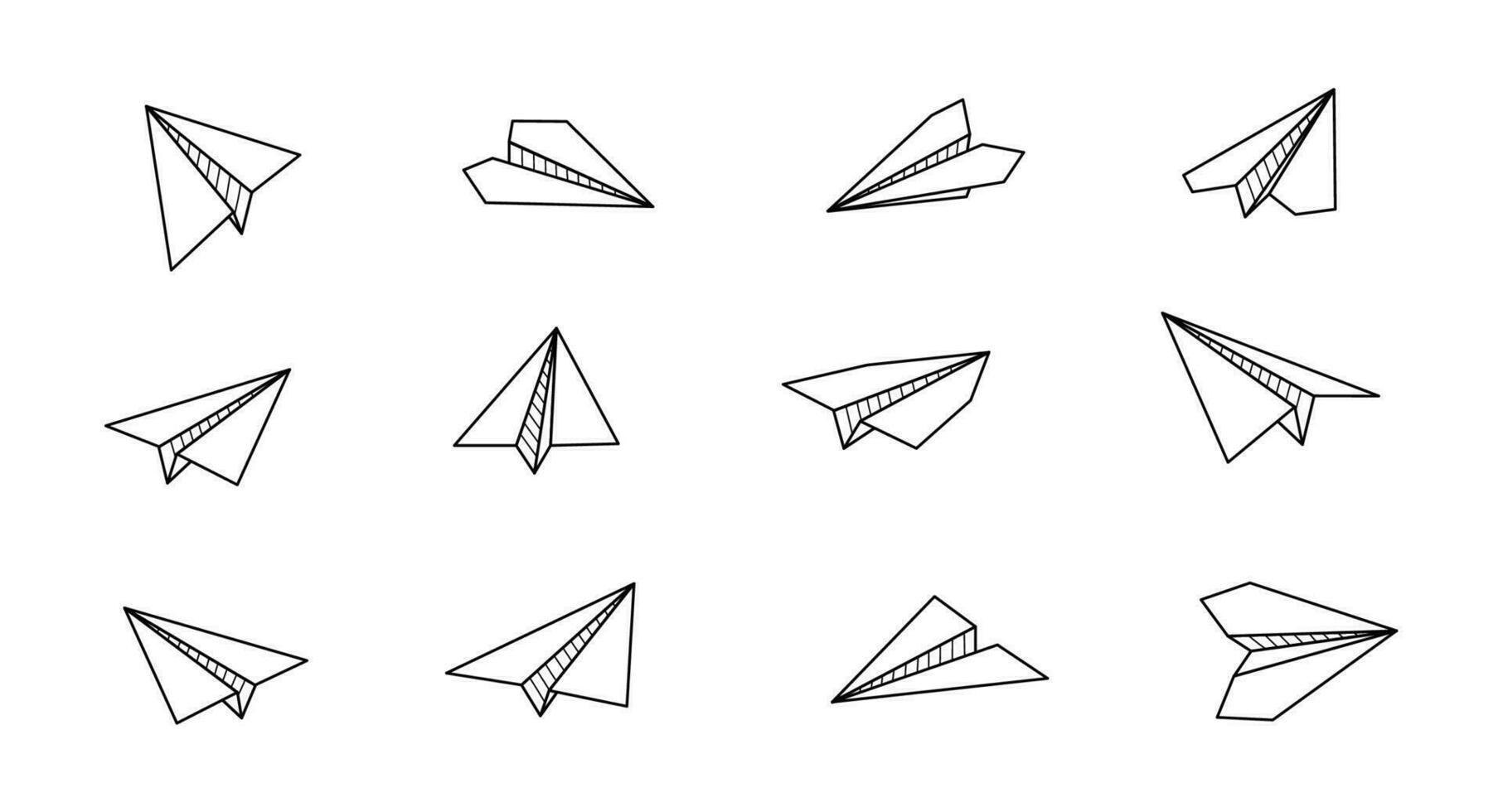 carta aereo vettore icona. scarabocchio schema