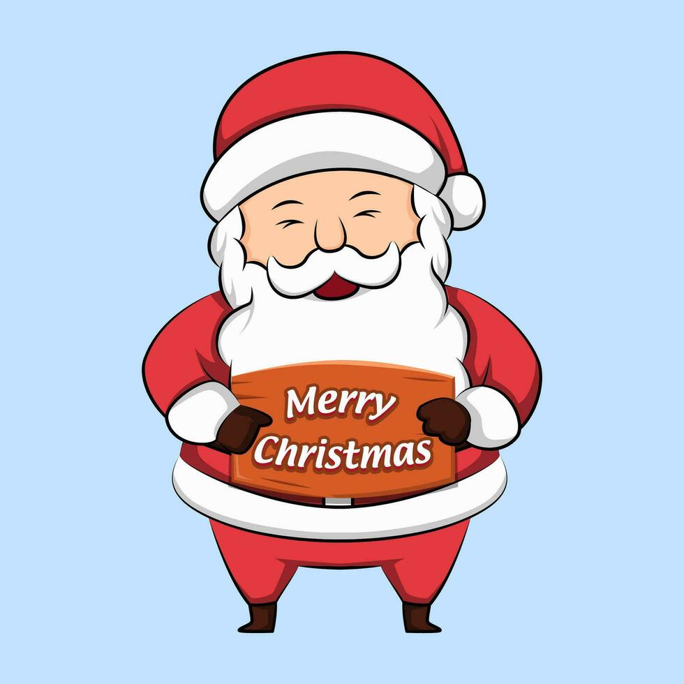 Santa Claus cartone animato. allegro Natale vettore