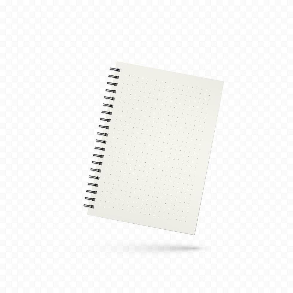 design di taccuino. modello di ufficio bloc notes con bianca pagine. vettore illustrazione
