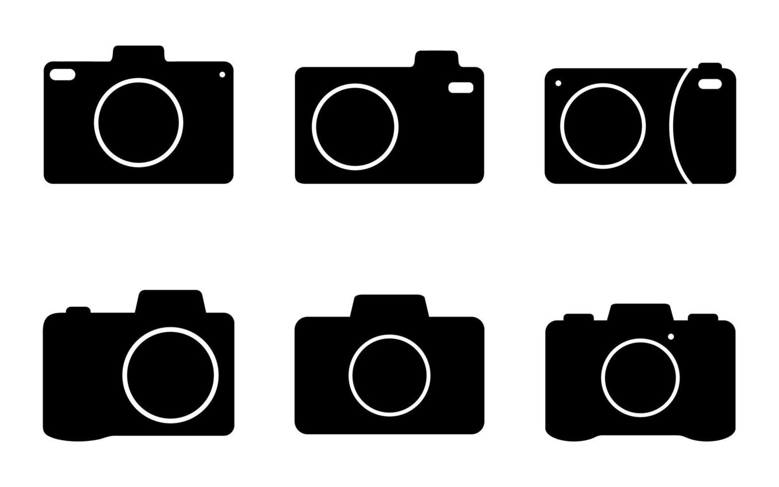 set di icone della fotocamera - illustrazione vettoriale. vettore