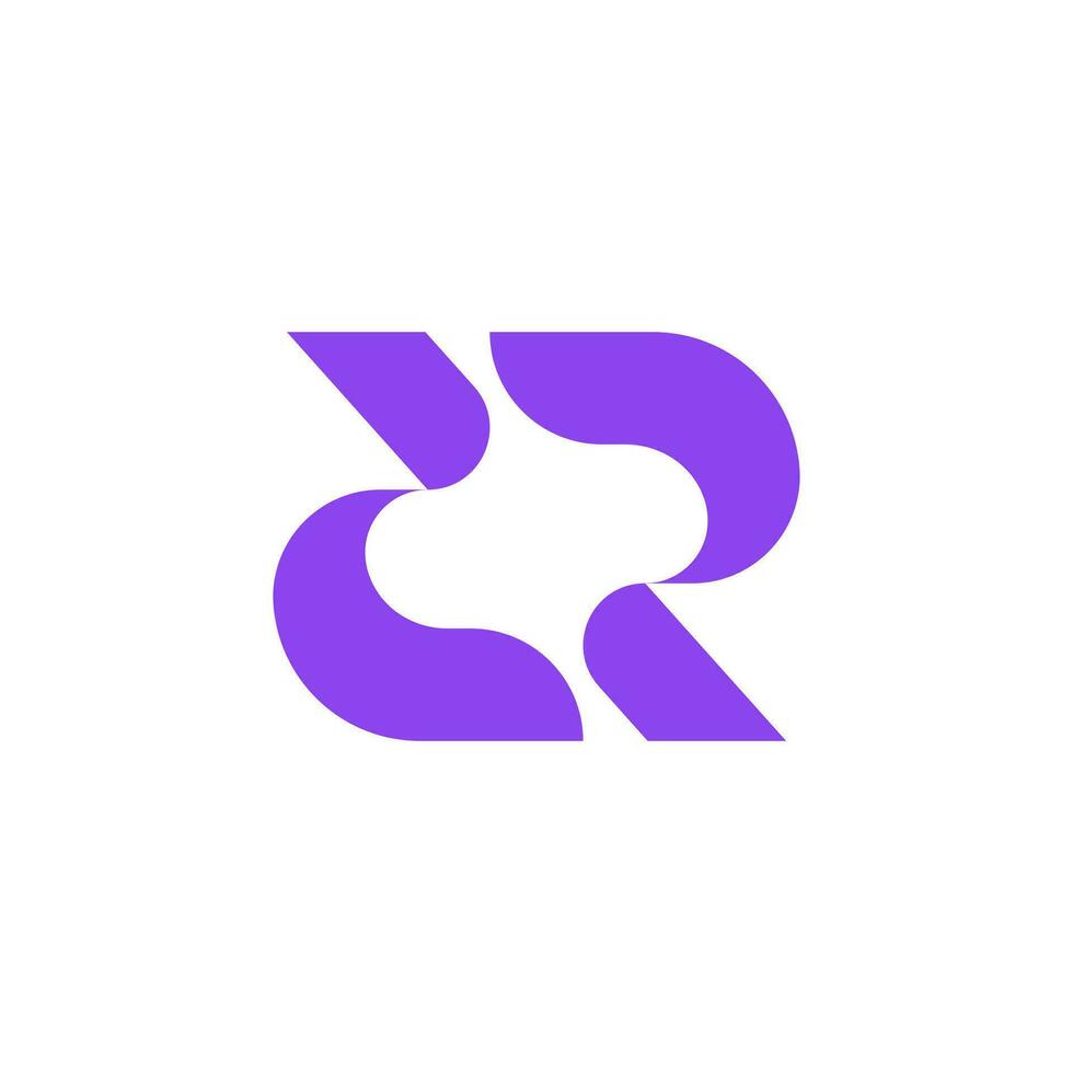disegno astratto del logo della lettera r vettore
