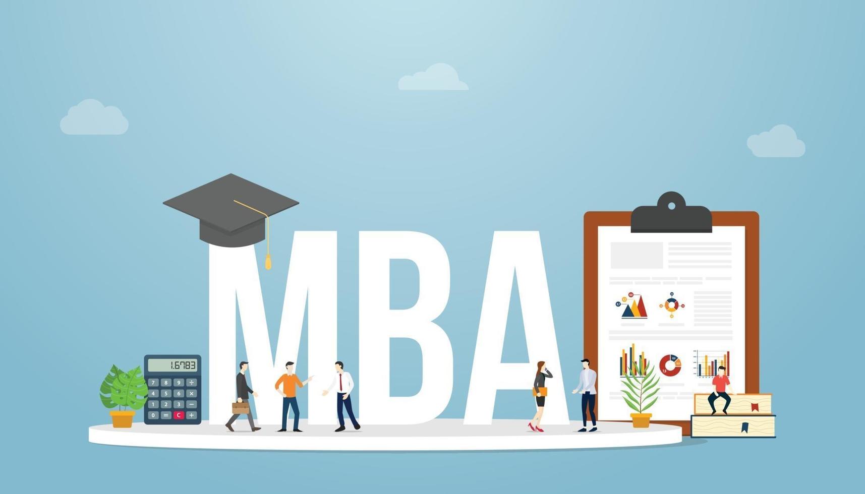 mba master in economia aziendale educazione al concetto di business vettore