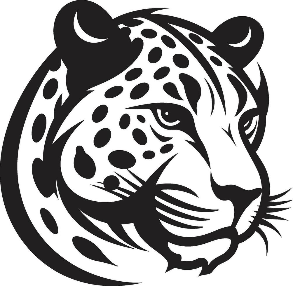 un' nero pantere energia vettore leopardo design spolvero perfezione nero leopardo emblema