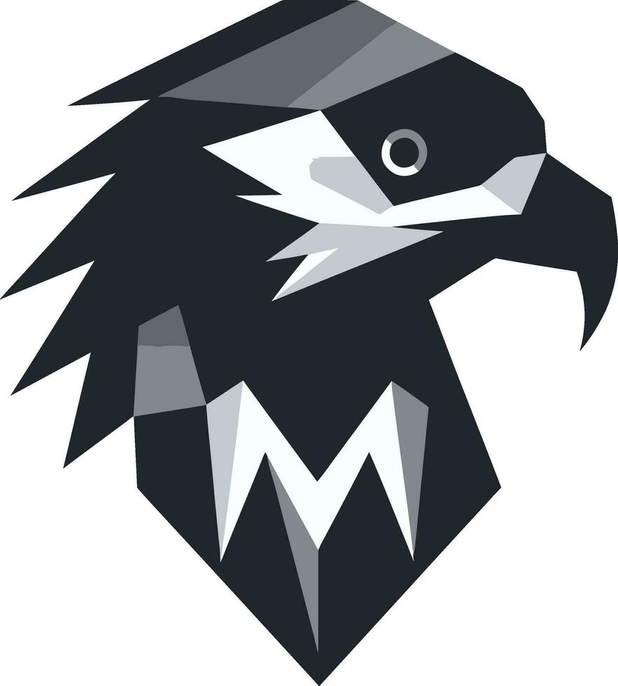 predatore falco un' nero vettore logo per il temuto nero falco predatore logo un' vettore logo per il riverito