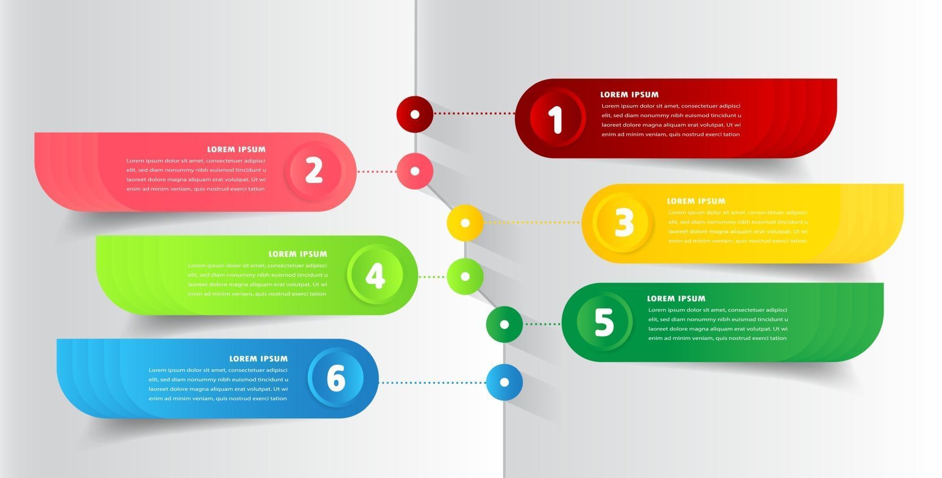 modello di casella di testo timeline moderna, banner infografica vettore