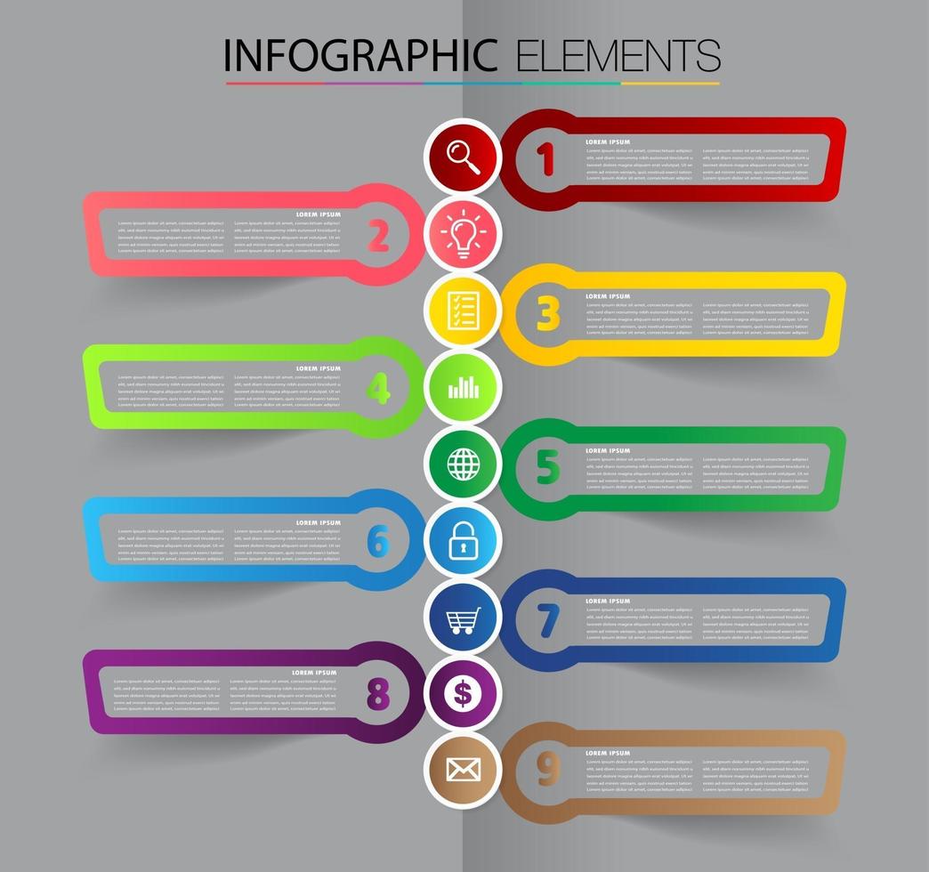 timeline, modello di casella di testo moderna, banner infografica vettore