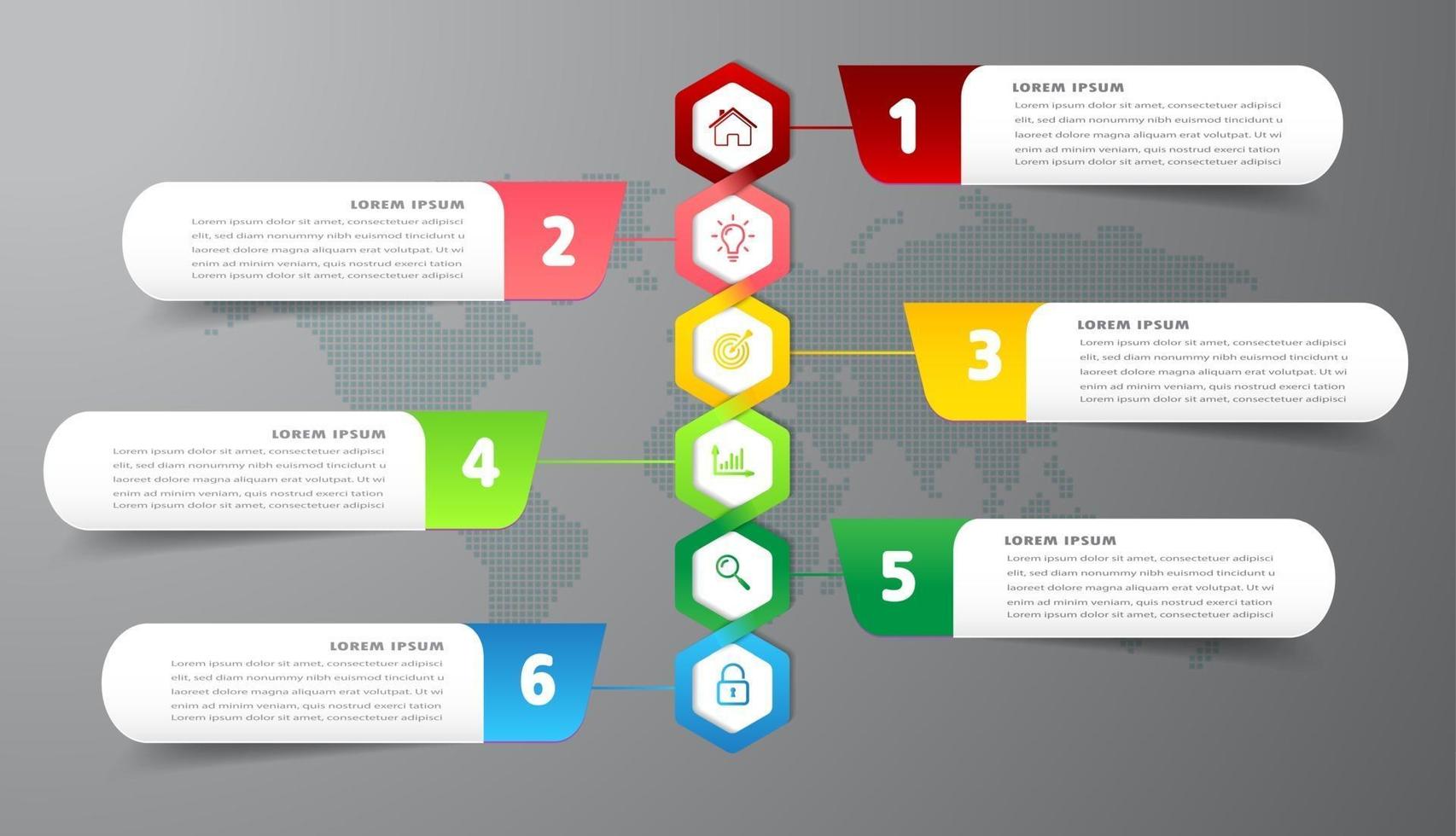 modello di casella di testo moderna, banner infografica vettore