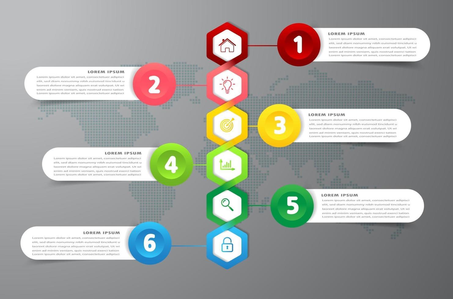 modello di casella di testo timeline moderna, banner infografica vettore